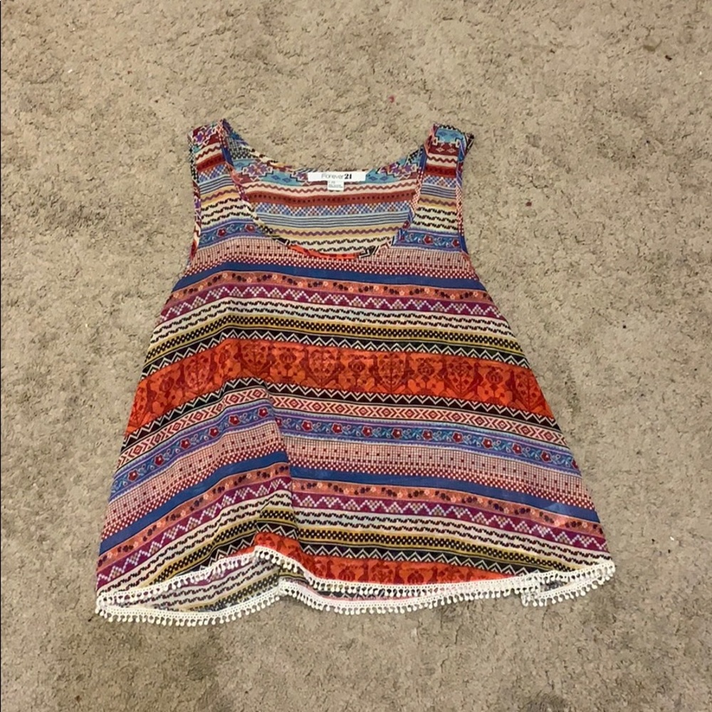 Colorful patterned tank top